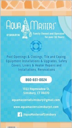 Business Card — Pool Maintenance in Simsbury, CT Business Card — Pool Maintenance in Simsbury, CT
