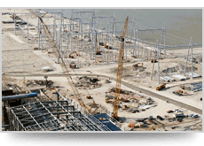 Steel work at a seaport