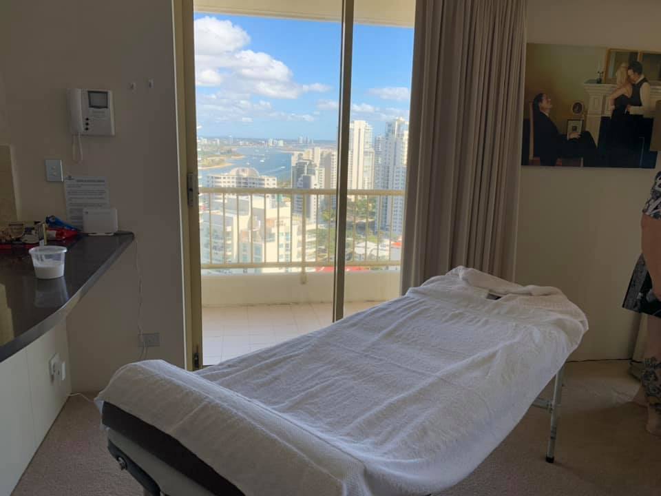 Massage Bed Beside The Window — Beauty Therapy Gold Coast QLD