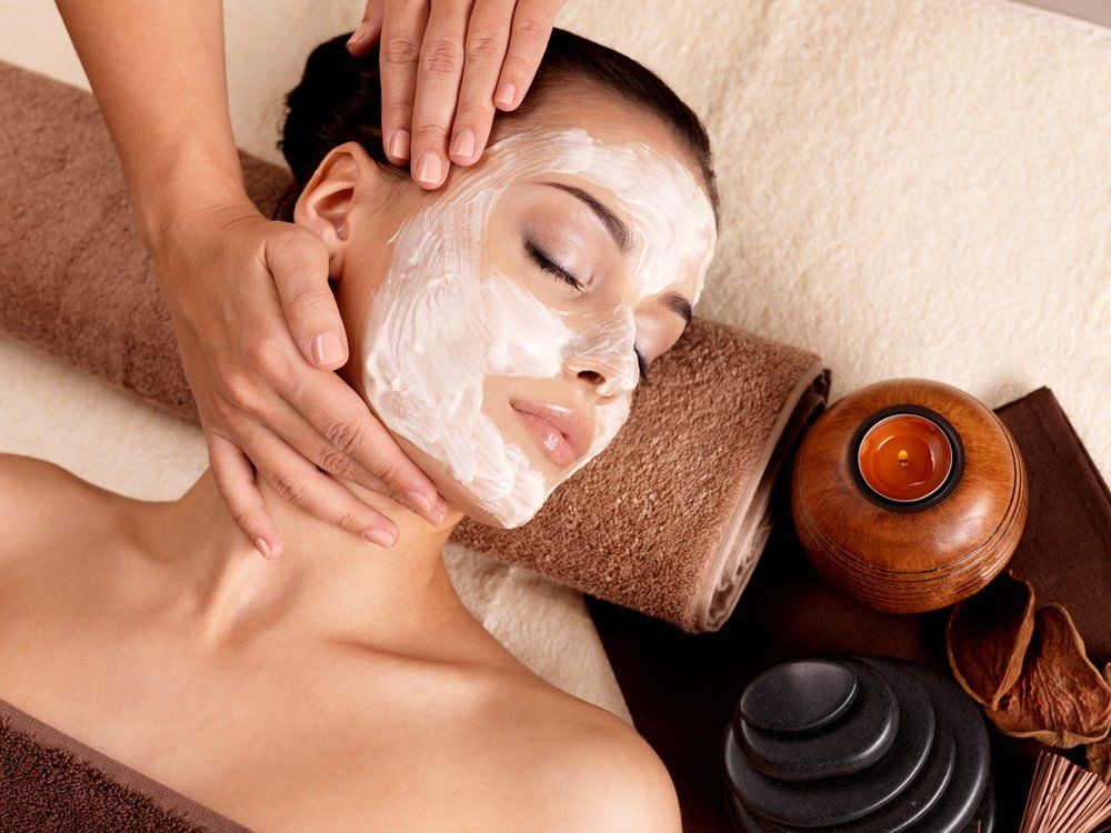 Woman Getting Massage with Face Mask On — VR Mobile Beauty Therapy In Oxenford QLD