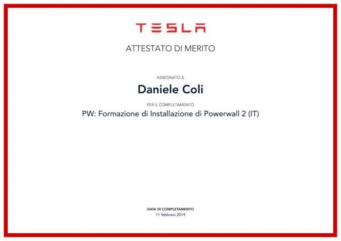 Certificato di installatore SolarEdge