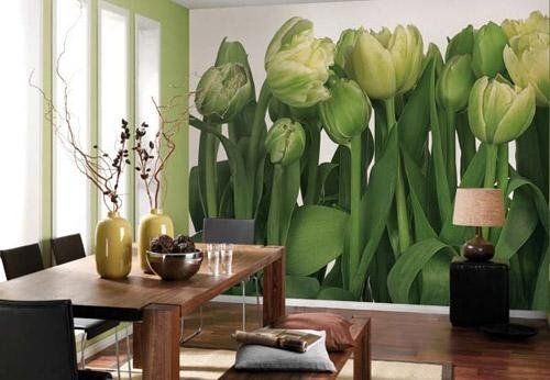 Carta da parati con tulipani