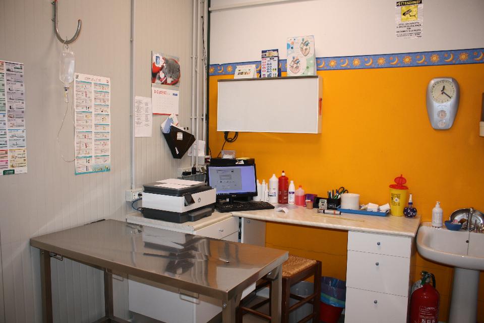 Sala visite veterinarie della Clinica Animal Center a Concesio