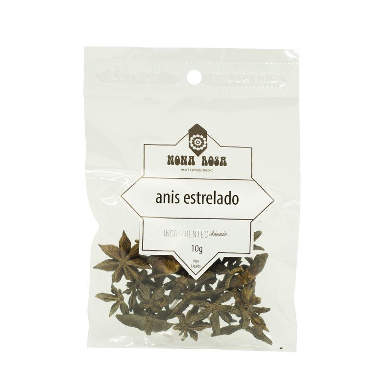 frutos de anis estrelado em pacote