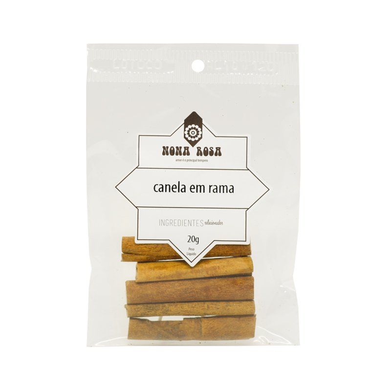 ramas de canela cássia cortada em 6cm pacote