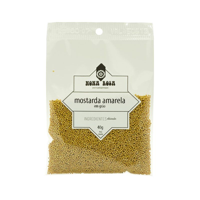 sementes de mostarda inteira em pacote