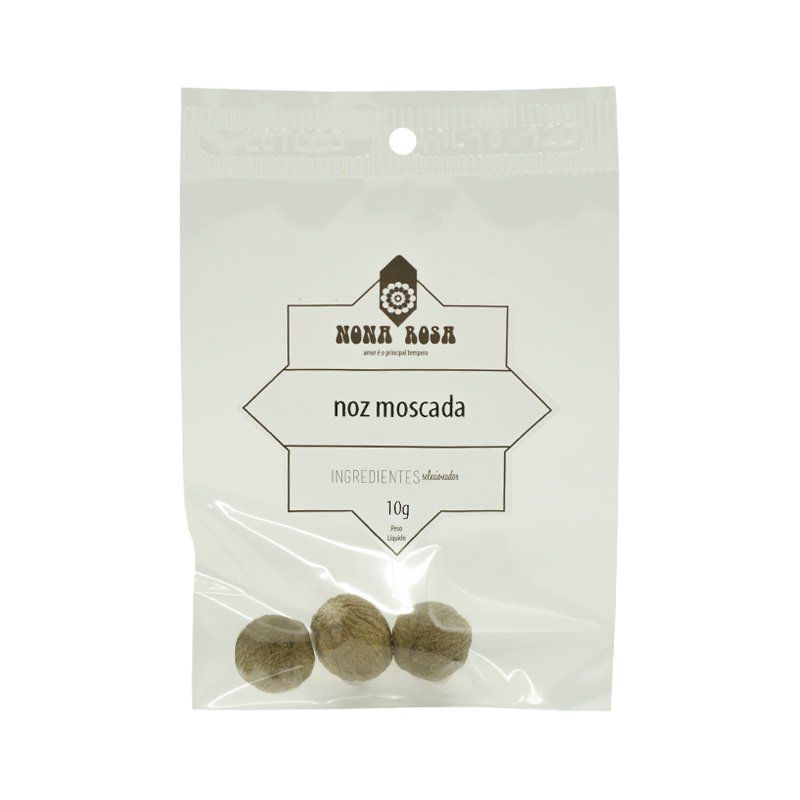 sementes de noz moscada em pacote