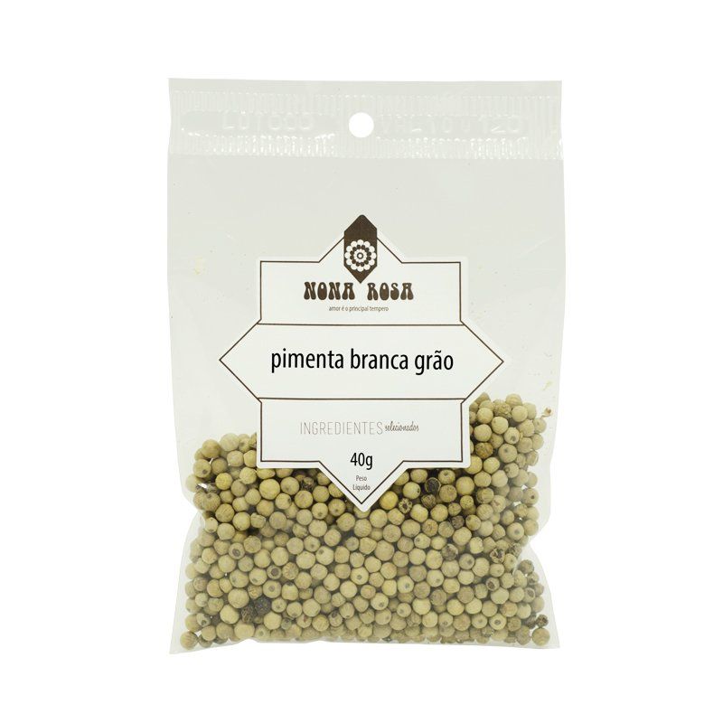 pimenta do reino branca grão em pacote