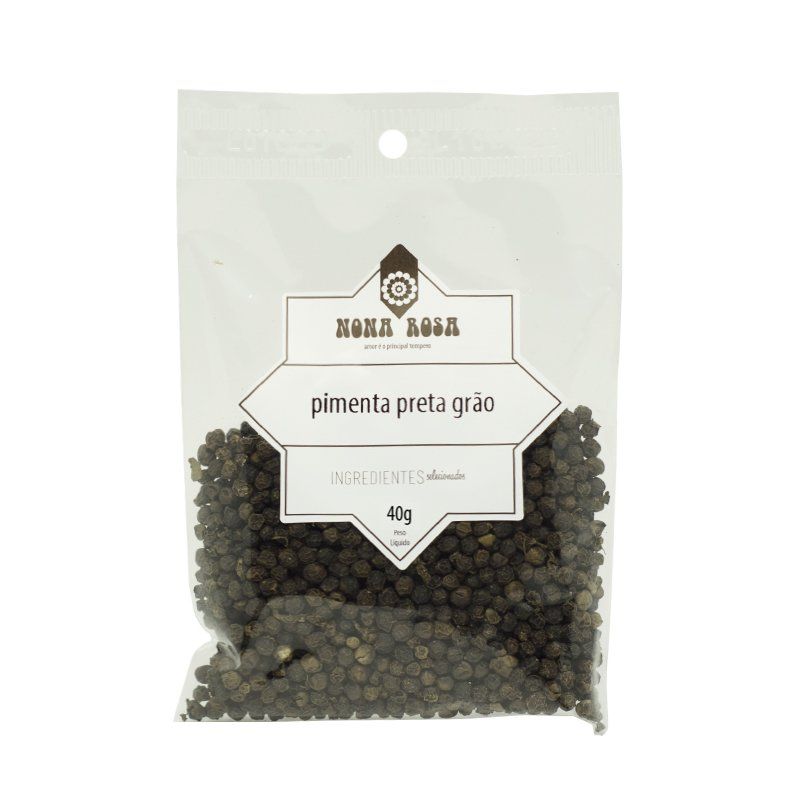 pimenta preta em grão no pacote