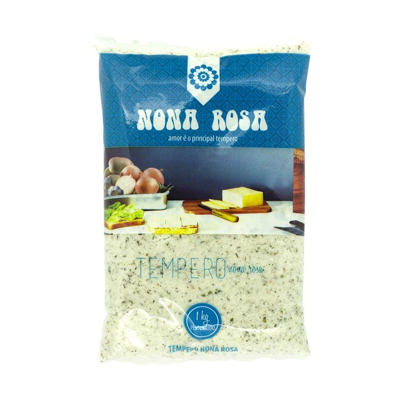 tempero nona rosa a base de sal no pacote 1kg