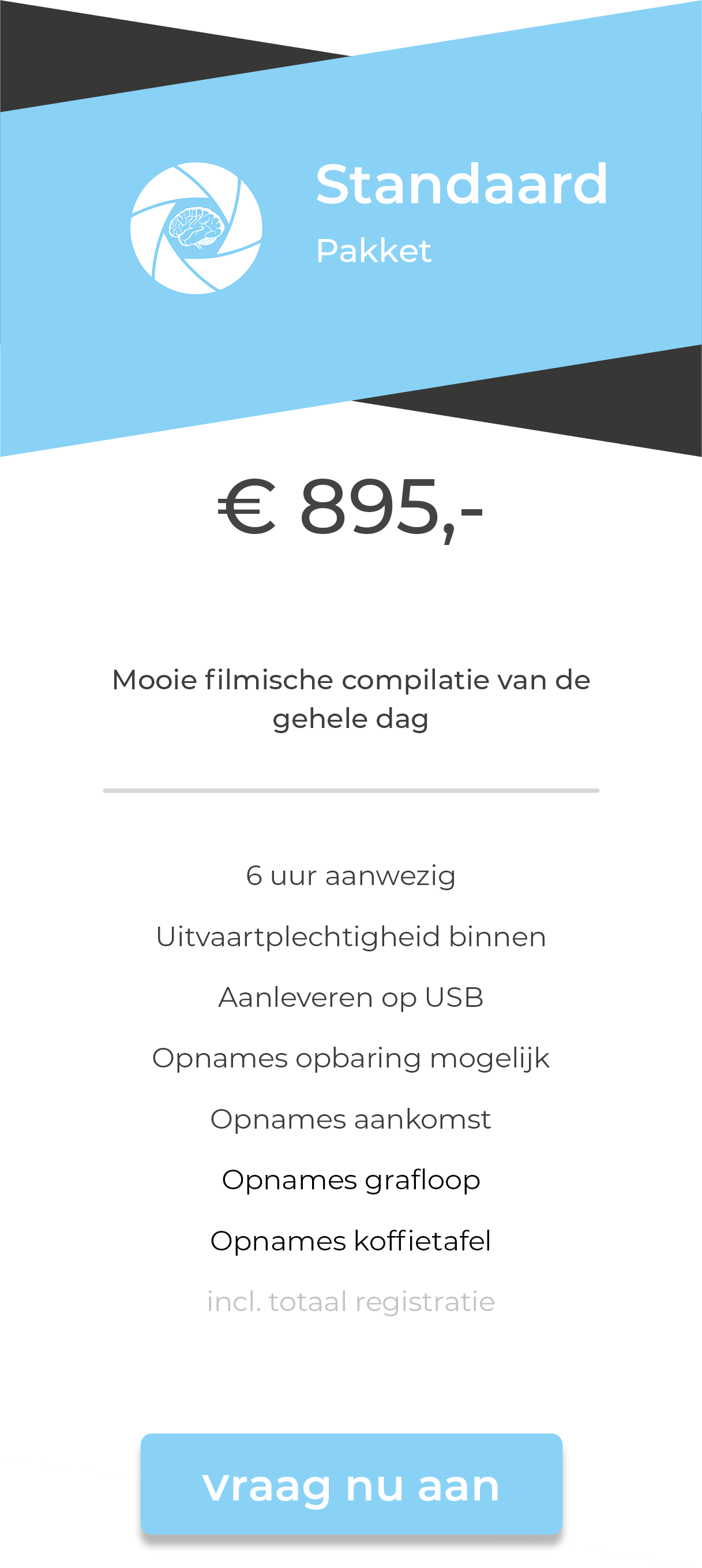 Hier kan je het standaard uitvaartvideo pakket aanvragen