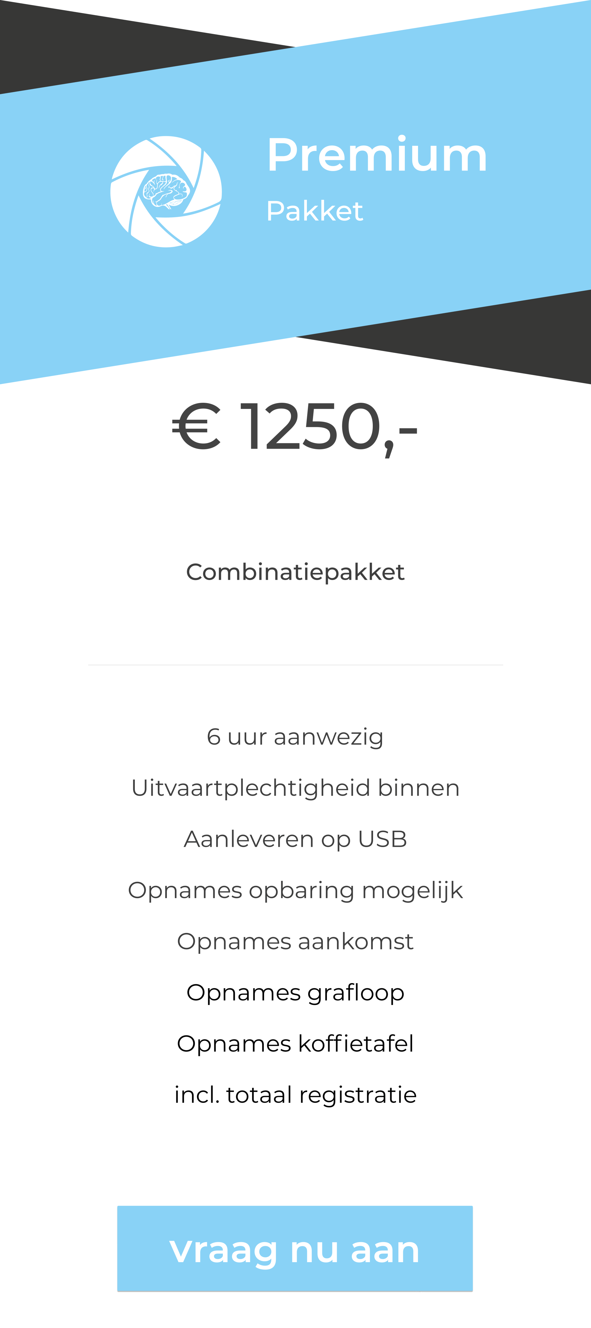 Hier kan je het premium uitvaartvideo pakket aanvragen