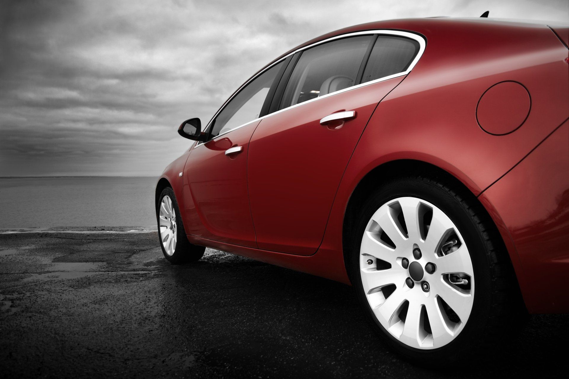 Clean Red Car on a Road — Hopewell, VA — A-1 Insurance Agency