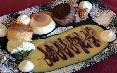 trittico di dolci panna cotta