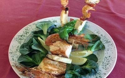 spiedino di pesce misto