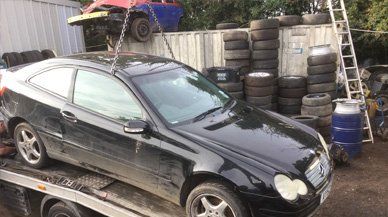 car at a garage