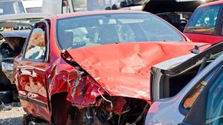 a damaged car