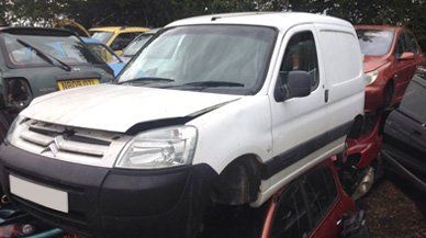 an old SUV car