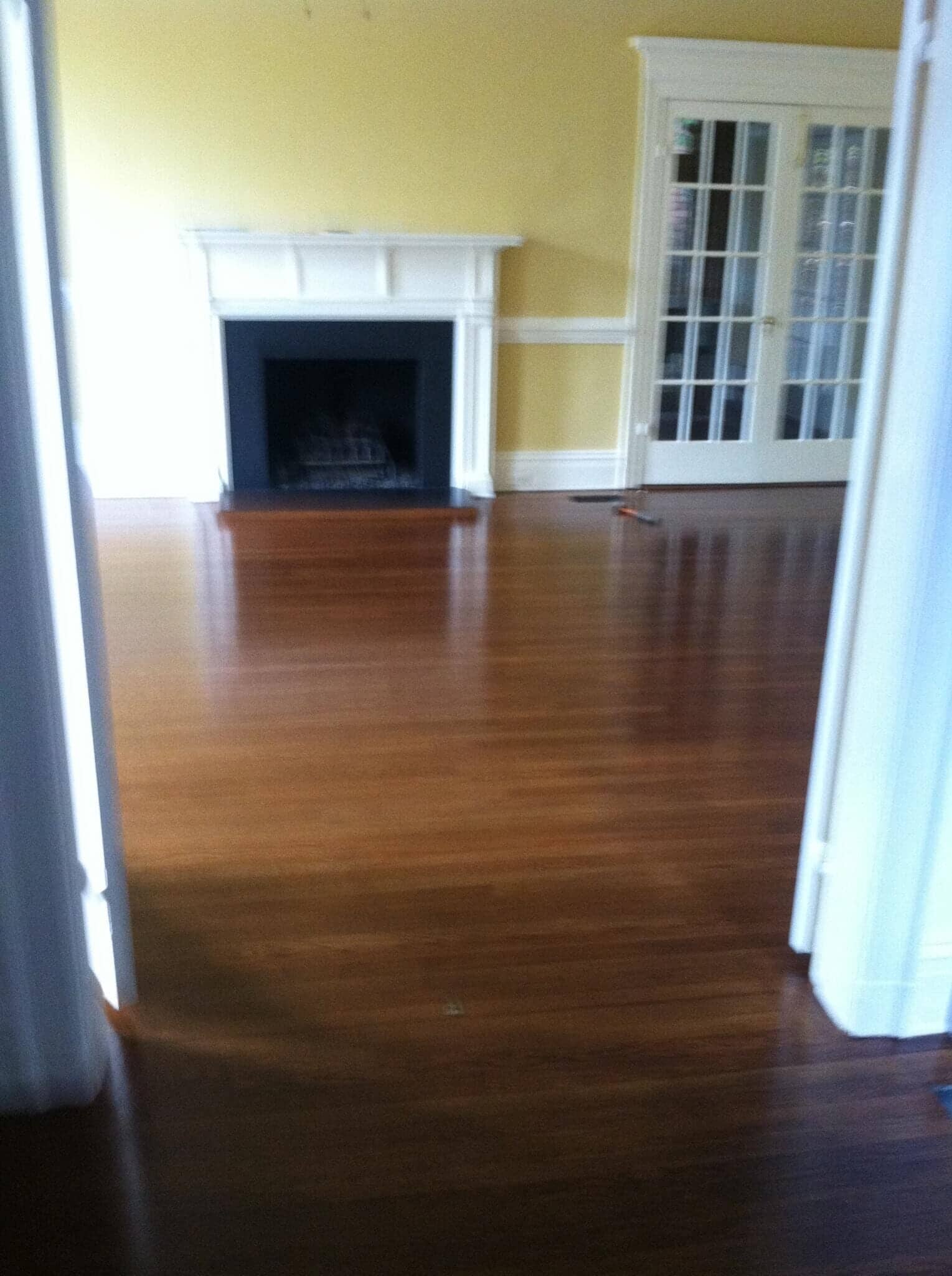 Empty Room with Newly Installed Laminated Flooring — Richmond, VA — Old Dominion Floor Company