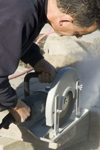 Concrete sawing on a construction site in South Auckland
