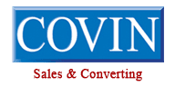 COVIN logo with blue banner and red “Sales & Converting” text