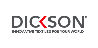 DICKSON logo with the tagline “Innovative textiles for your world” on a white background