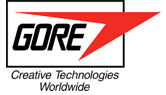 GORE Creative Technologies Worldwide logo with black and red text and red triangular arrow