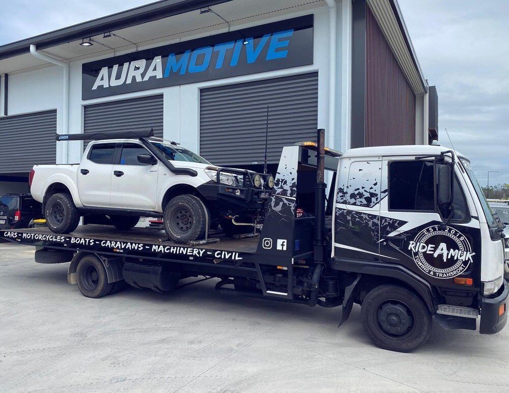 Pickup Truck Loaded on Tow Truck — Towing and Transport in Sunshine Coast, QLD