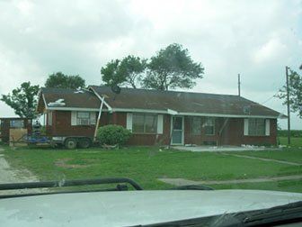 damaged home