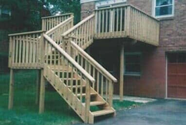 Wood Deck with Stairs — deck installation in Lower Burrell, PA Wood Deck with Stairs — deck installation in Lower Burrell, PA