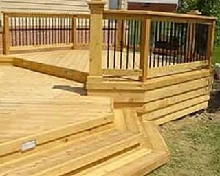Outdoor Entertaining Deck of a Home — Deck Installation in Lower Burrell, PA Outdoor Entertaining Deck of a Home — Deck Installation in Lower Burrell, PA
