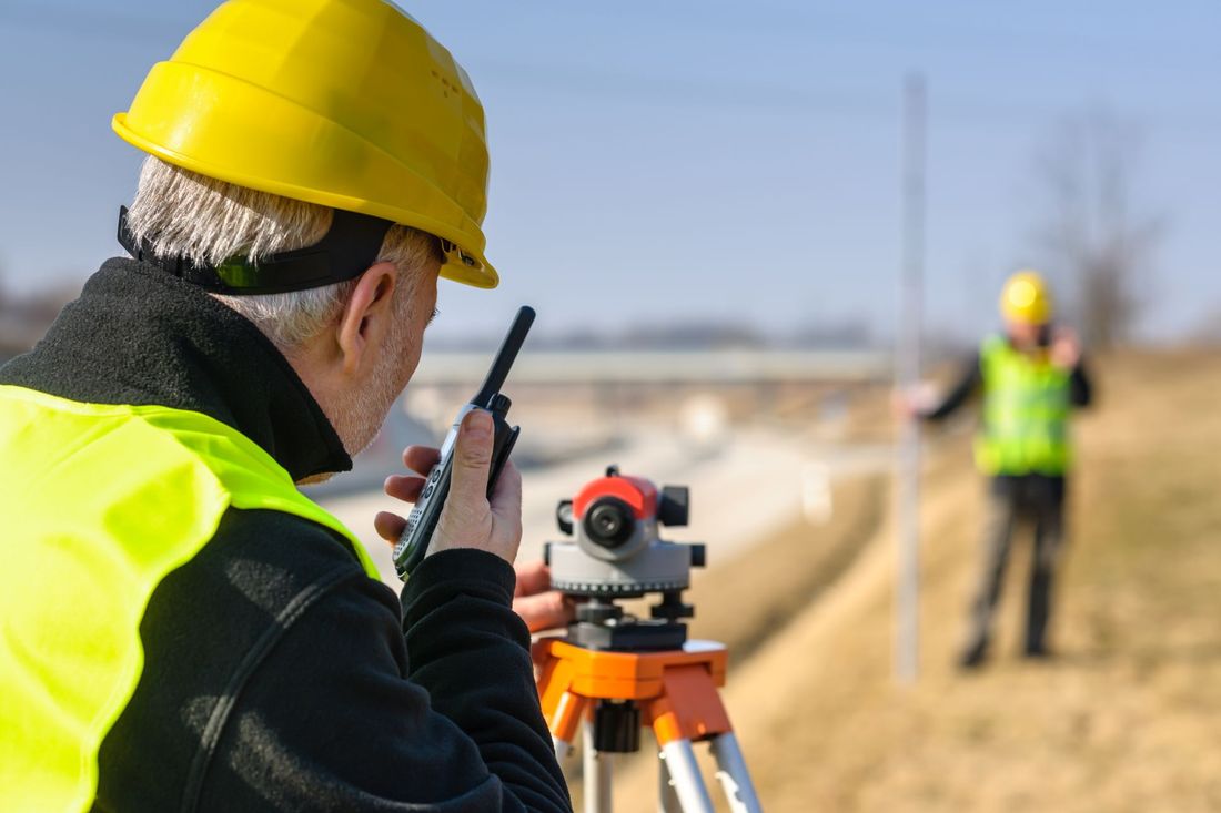 Topographical surveys for road construction