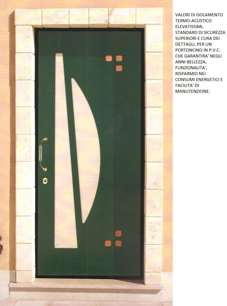 porta colore verde a bianco