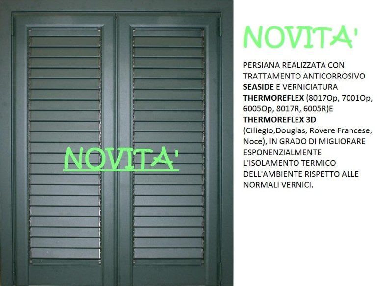 finestra persiane colore verde