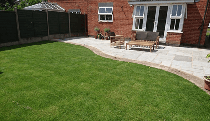garden with patio