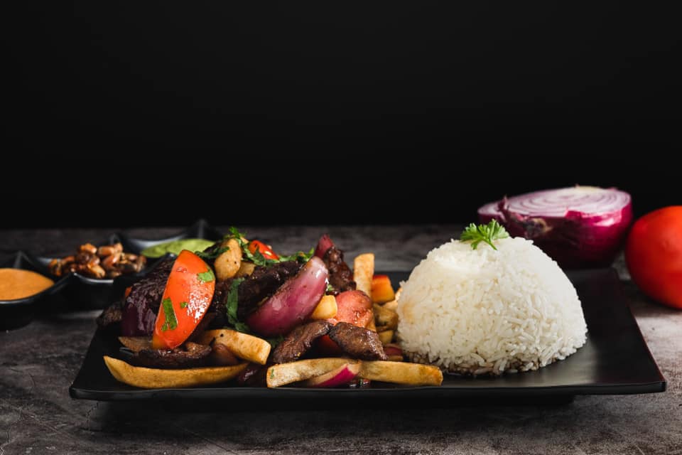 Another image of fries and beef with rice — Palm Desert, CA — Mi Cultura