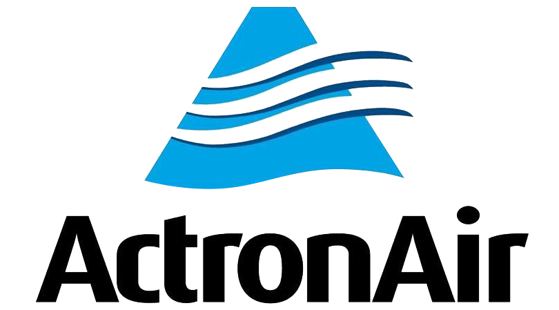 Blue triangle with air wave graphic above