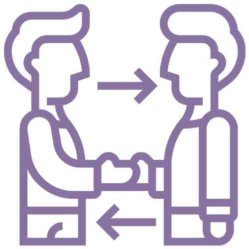 Two man speaking icon