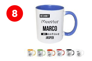 Bedankt meester mok met naam - Bedankt cadeau