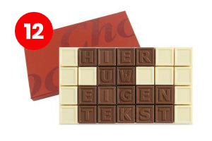 Chocolade telegram je eigen tekst in chocolade - Zwemdiploma cadeau