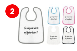 Slabbetje met tekst bedrukken geboorte cadeau
