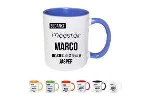 Bedankt meester mok - Cadeau voor de juf of meester