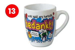 Cartoon bedankt mok - Bedankt cadeau