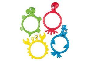 Duikringen set van 4 dieren duikringen - Zwemdiploma cadeau