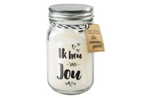 Kaars Ik hou van jou - Valentijnscadeau