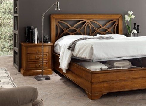 letto ad incaso in legno