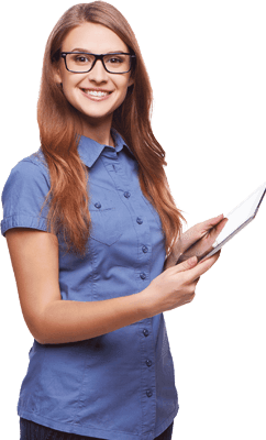 Woman Wearing Eyeglasses - Optical Services in Holden, MA Woman Wearing Eyeglasses - Optical Services in Holden, MA