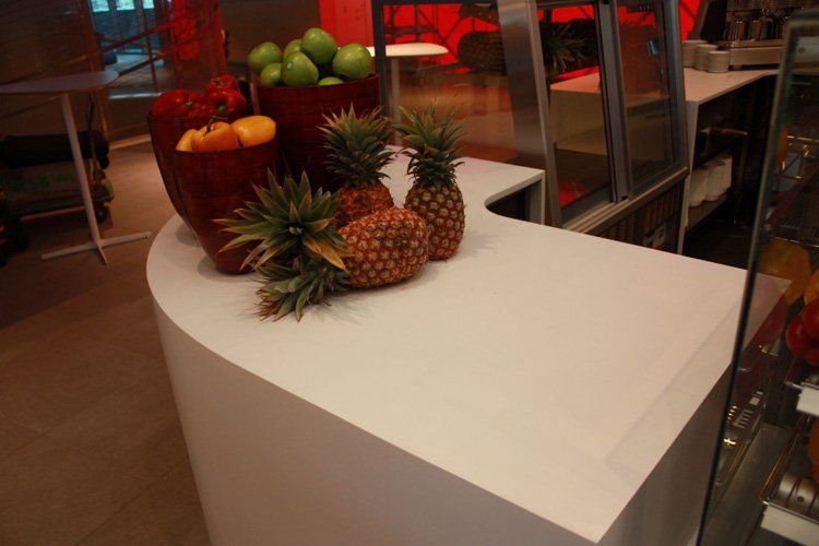 solid surface restaurant counter top