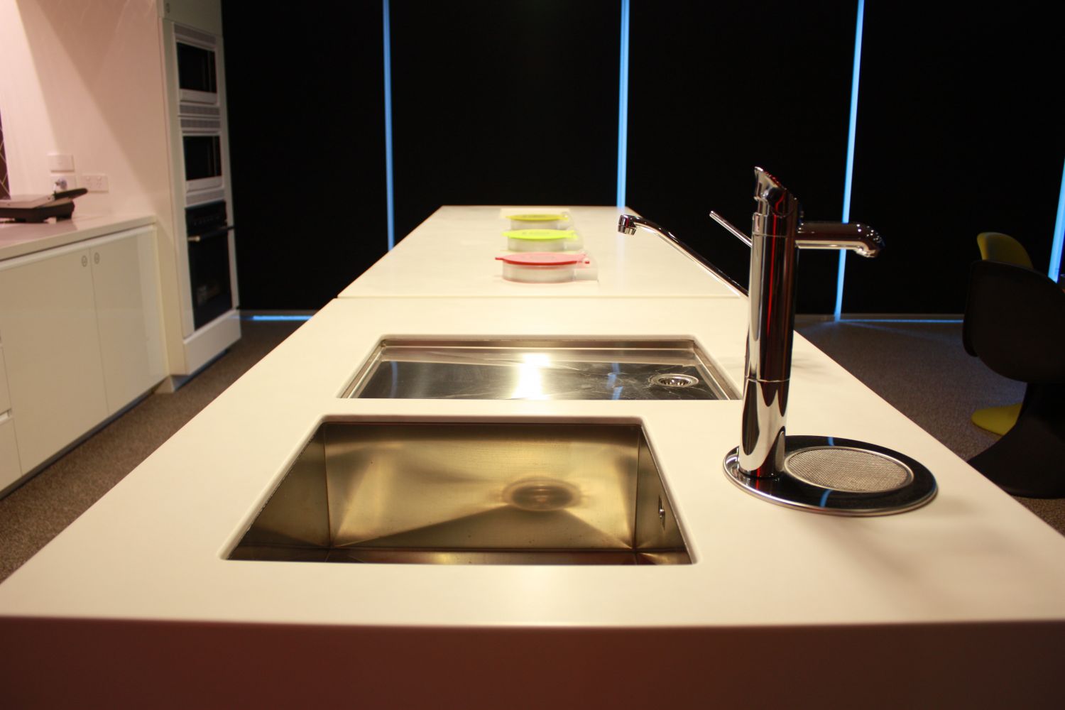 solid surface food preparation area