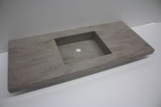 Custom baths solid surface countertop with sink
